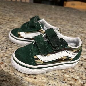 Vans old sloop toddler v 4.5 green multi